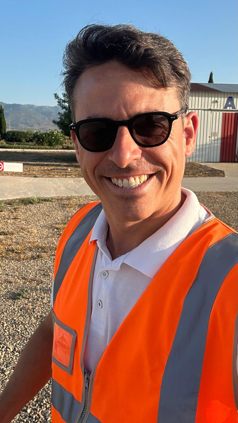 Israel Crespo at an airfield